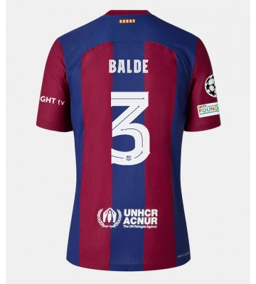 Barcelona Alejandro Balde #3 Primera Equipación Mujer 2023-24 Manga Corta